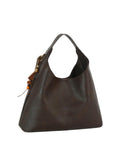 Slouchy Hobo Handbag with Beaded Tassel Accent