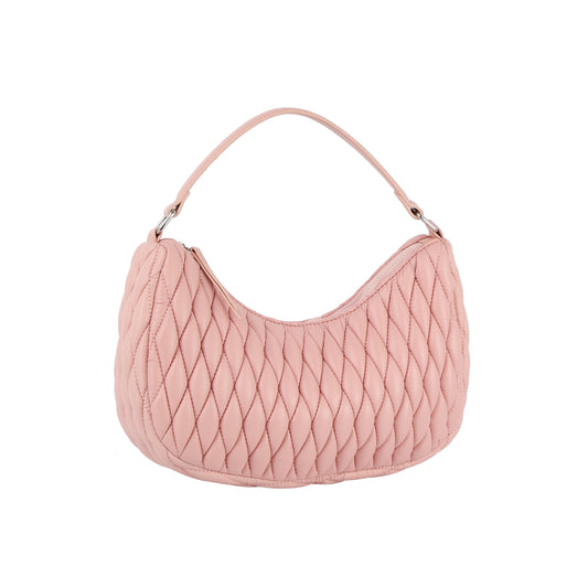 Nylon Puffy quilted hobo shoulder bag