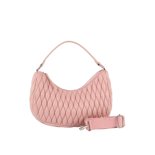 Nylon Puffy quilted hobo shoulder bag