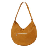 Crescent metal décor hobo shoulder bag