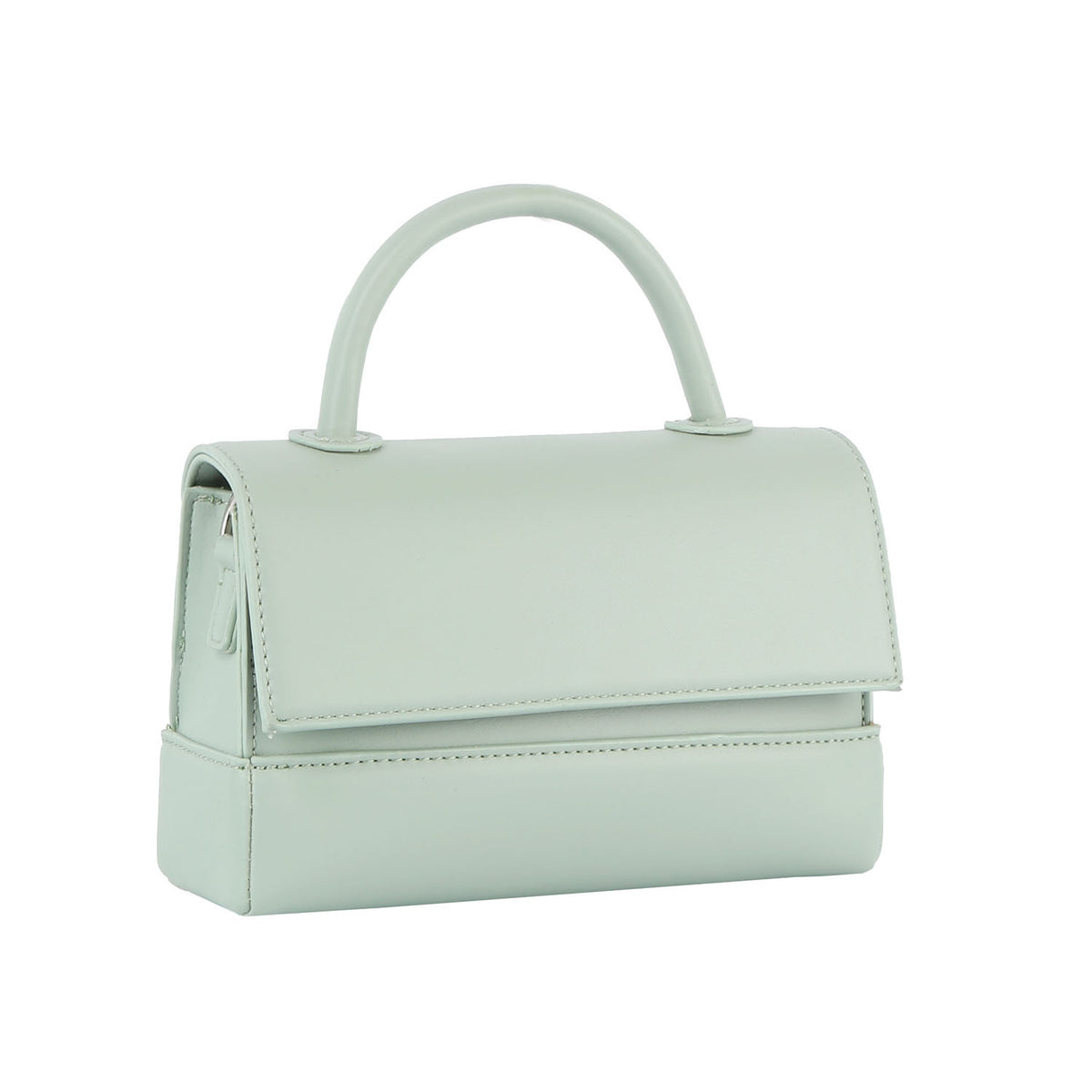 Mini flap over top handle satchel bag