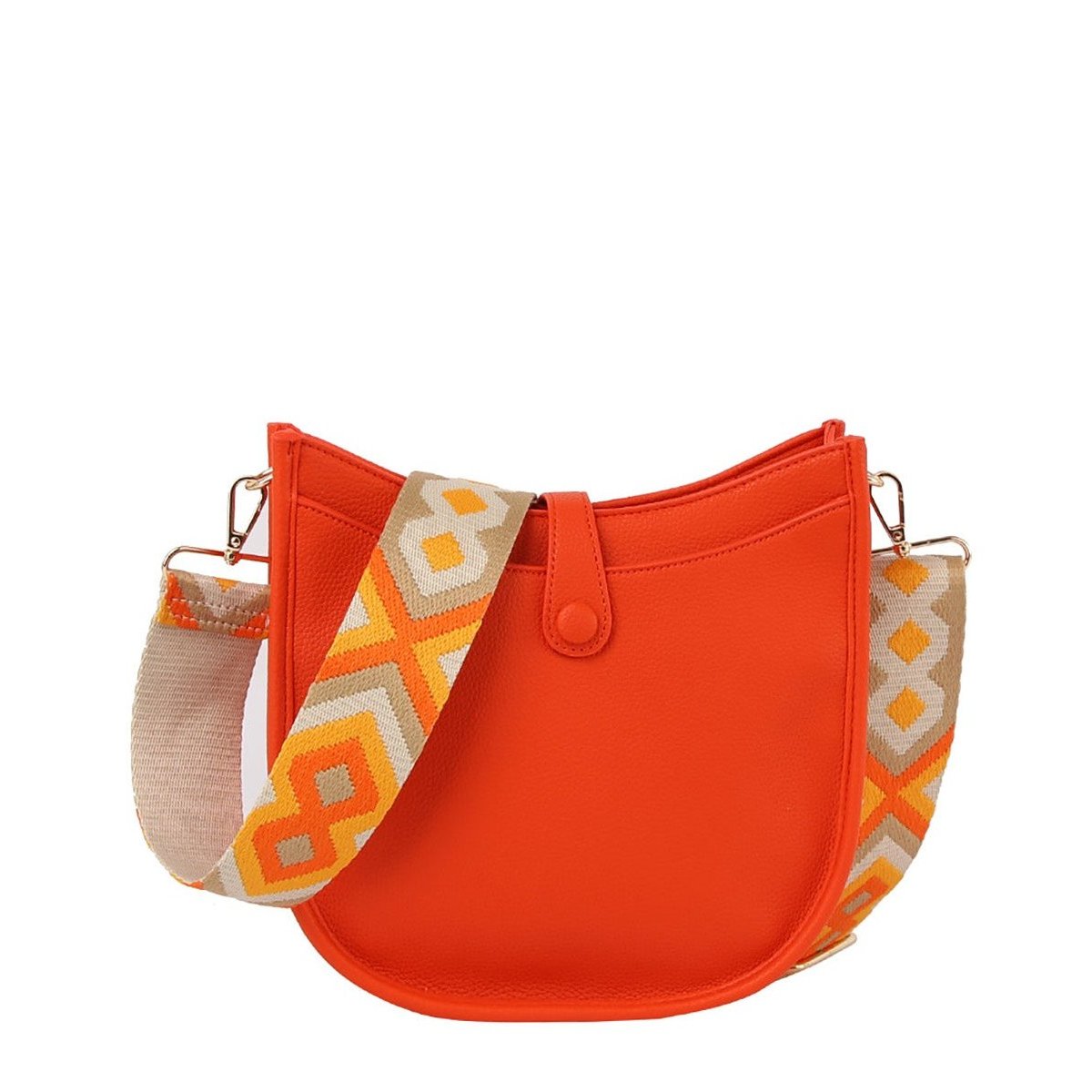 Front sleeve structured hobo crossbody bag