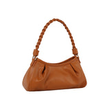 Braided handle hobo shoulder bag