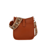 Front pocket structured hobo crossbody bag