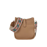 Front pocket structured hobo crossbody bag