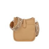 Front pocket structured hobo crossbody bag