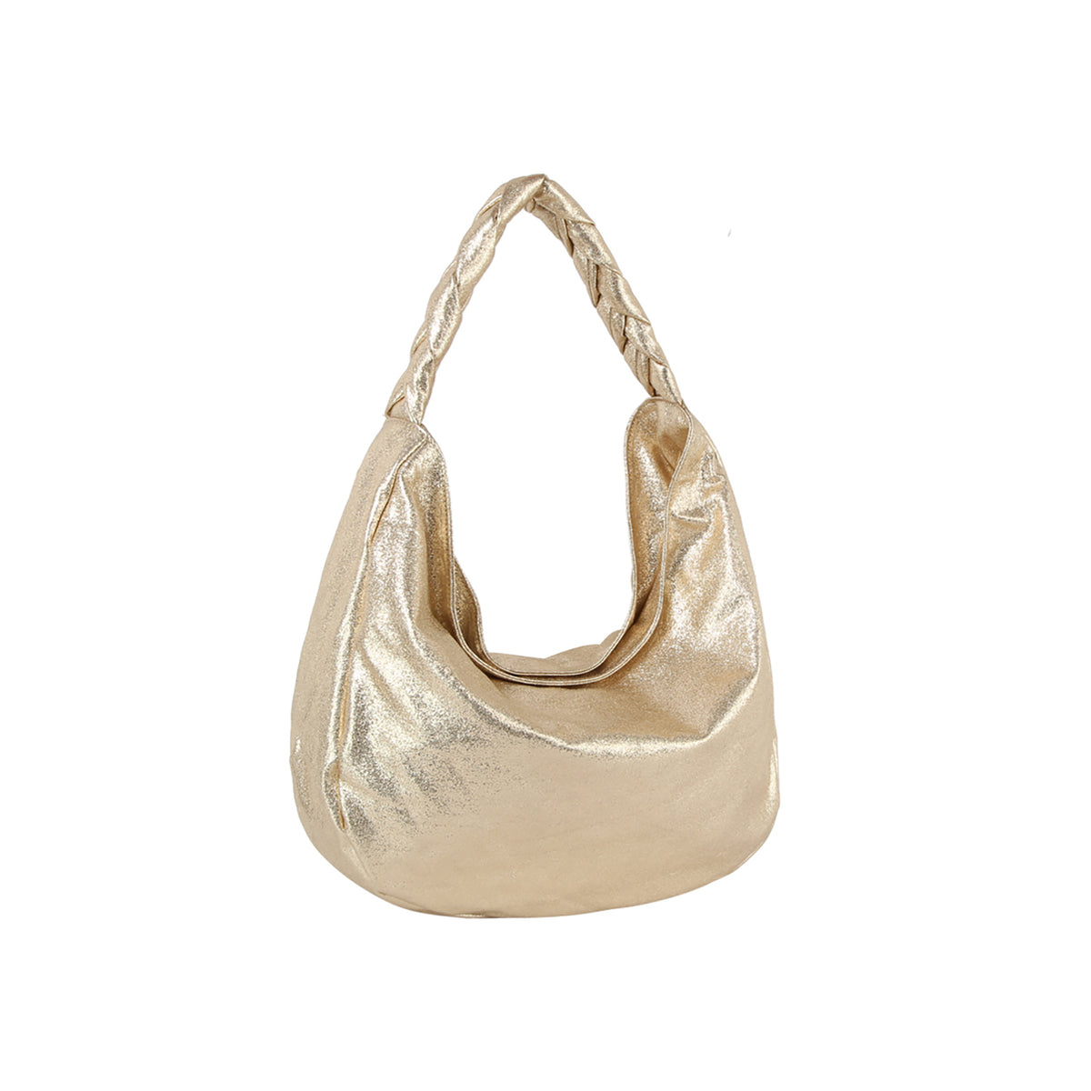Metallic casual hobo shoulder bag