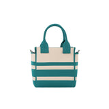 Stripe canvas mini tote satchel bag