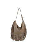 Calin Fringe Hobo Bag