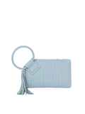 Calin Woven Fringe Cuff Handle Clutch