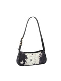 Calin Cow Print Real Leather Shoulder Bag