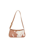 Calin Cow Print Real Leather Shoulder Bag