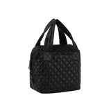 Light weight puffer quilted satchel travel bag