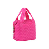 Light weight puffer quilted satchel travel bag