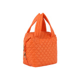 Light weight puffer quilted satchel travel bag