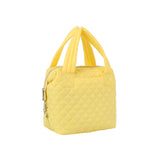 Light weight puffer quilted satchel travel bag