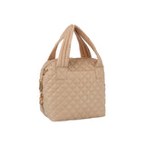 Light weight puffer quilted satchel travel bag