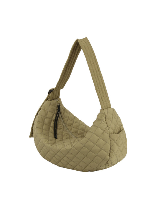 ecostitch Quilted Nylon Shoulder Bag