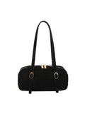 Calin Puffy Quilted Suede Shoulder Bag