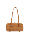 Calin Puffy Quilted Suede Shoulder Bag