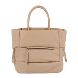 Top handle puffy tote