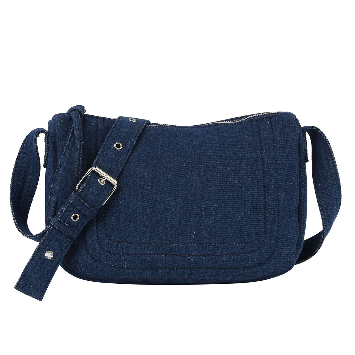 Classic denim stitch detailed crossbody