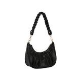 Braided handle shoulder bag