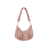 Braided handle shoulder bag