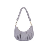 Braided handle shoulder bag