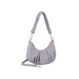 Braided handle shoulder bag