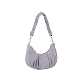 Braided handle shoulder bag