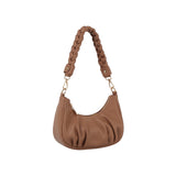 Braided handle shoulder bag