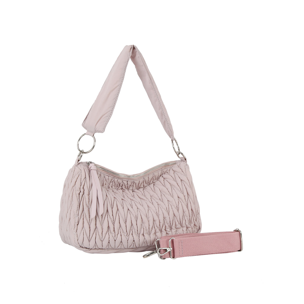 Nylon quited shoulder bag