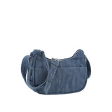 Washed denim crossbody with front pocket