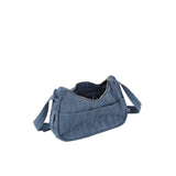 Washed denim crossbody with front pocket