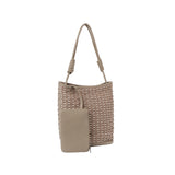 2 in 1 wocen tote with pouch