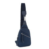 Diagnal front zip sling backpack