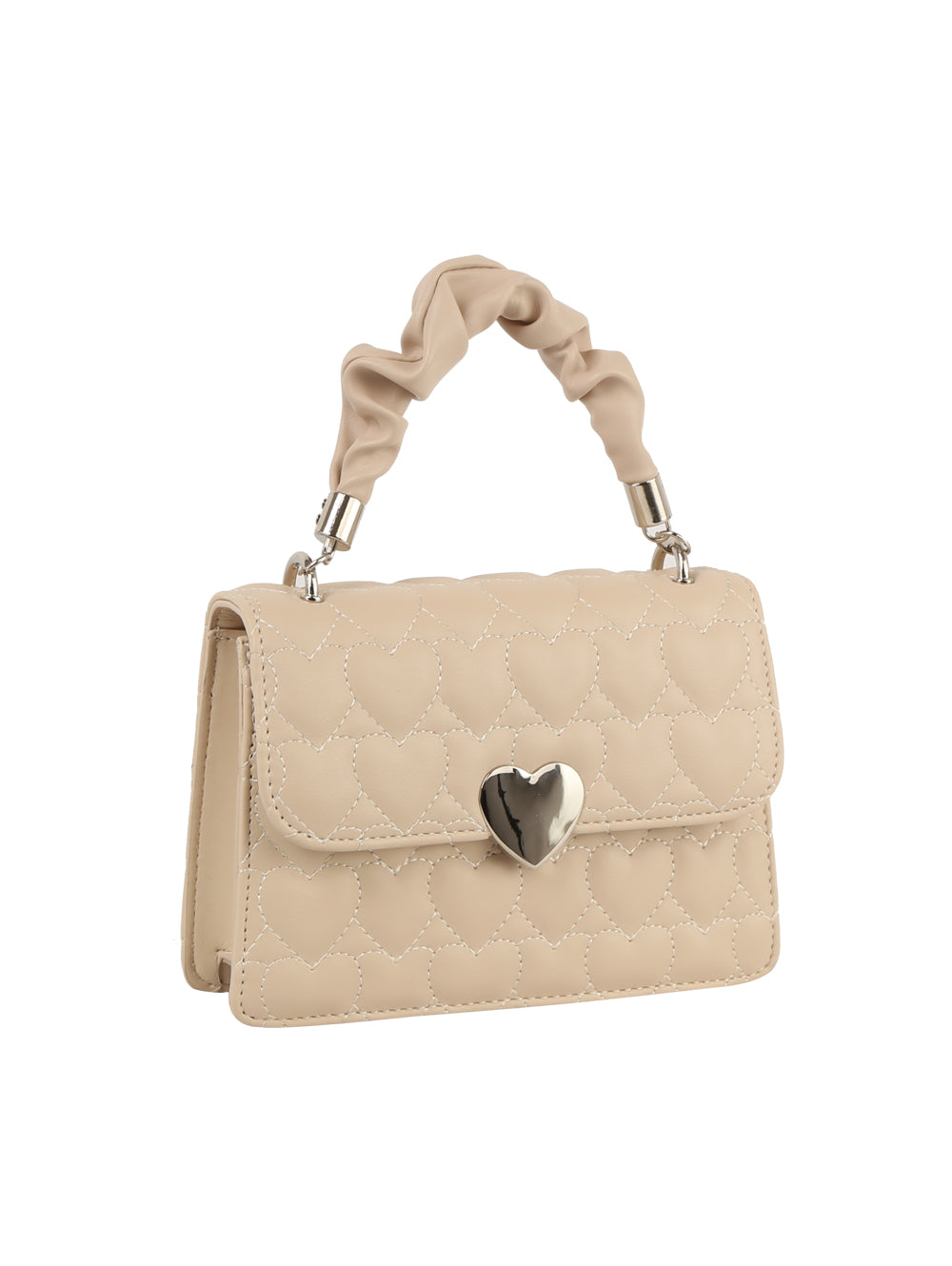 Calin Top handle Front Flap Heart Mini Satchel