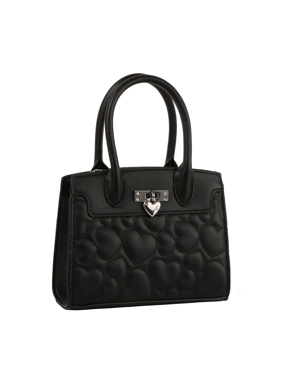 Calin heart quilted mini satchel