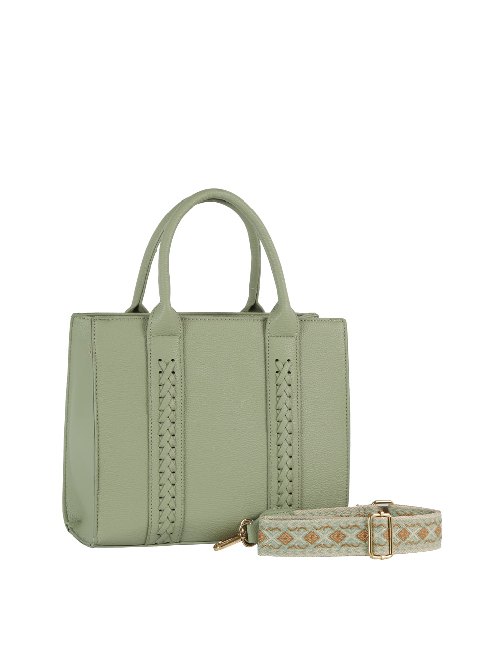 Calin Weaving Detailed Satchel