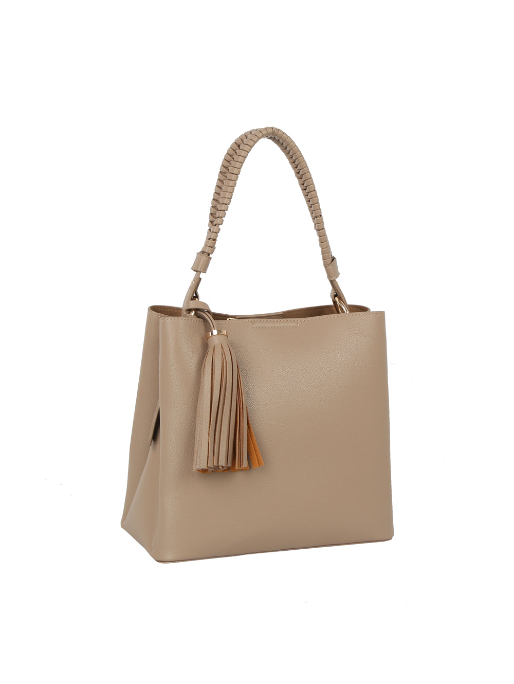 Braided Handle Shoulder Bag