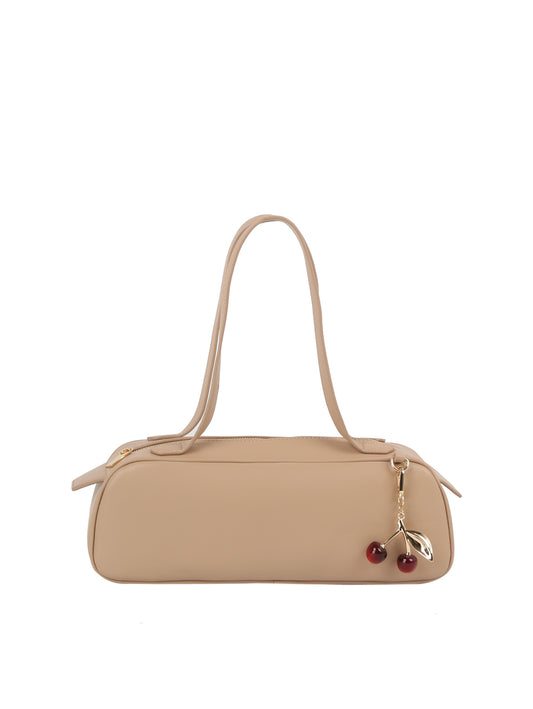 Cherry Charm Barrel Shoulder Bag