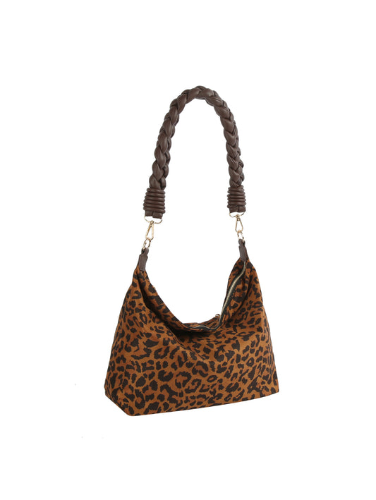 Leopard Print Hobo Bag
