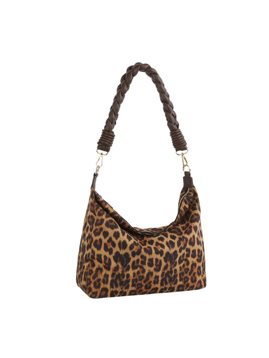 Leopard Print Hobo Bag