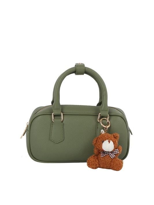 Mini Tote Bag with Teddy Bear Charm