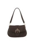 Buckled Saddle Shoulder Bag