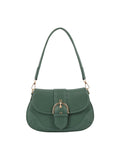 Buckled Saddle Shoulder Bag
