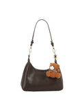 Slouchy Hobo Bag with Bear Charm