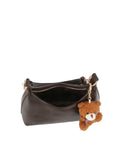 Slouchy Hobo Bag with Bear Charm
