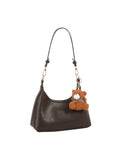 Slouchy Hobo Bag with Bear Charm